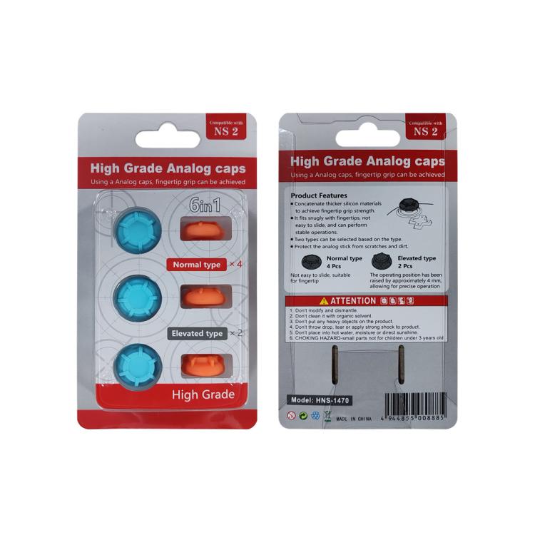 For Nintendo Switch 2 Silicone Joystick Cap 6 In 1 Key Protection Cap(Black+White) - Others by buy2fix | Online Shopping UK | buy2fix