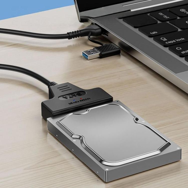 USB 3.0/USB-C to SATA 22-Pin Adapter Cable for 2.5-inch Laptop HDD/SSD, Cable Length: 25cm - eSATA & SATA & IDE by buy2fix | Online Shopping UK | buy2fix
