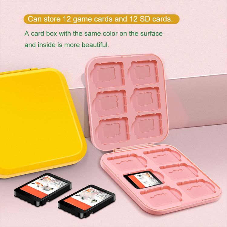 For Nintendo Switch 2 / Lite 24 Bits Game Cartridge Case(Yellow) - Bags by buy2fix | Online Shopping UK | buy2fix