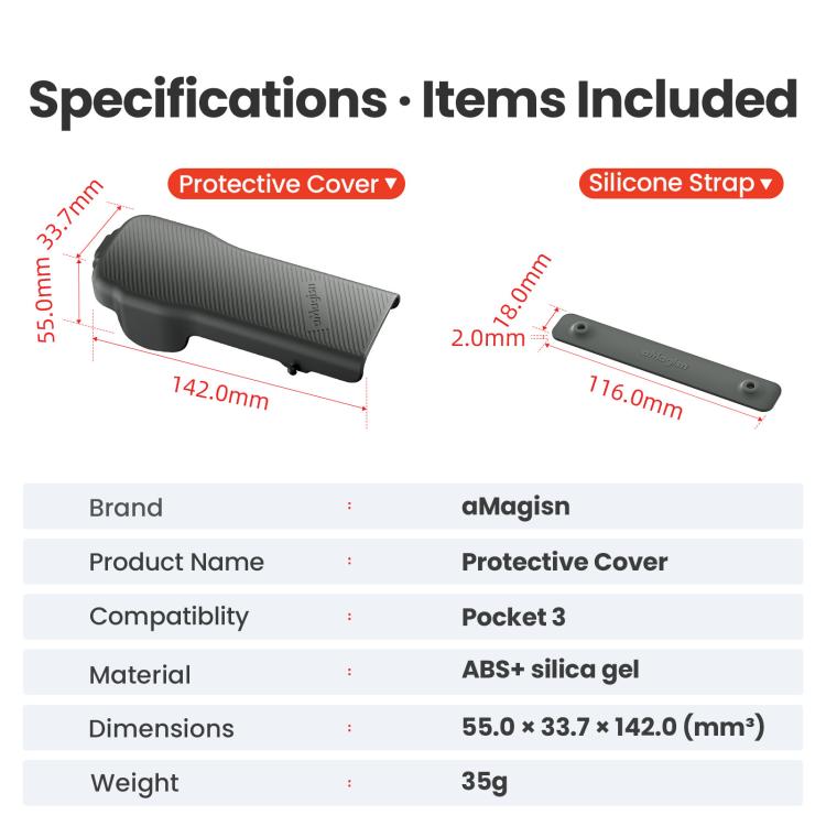 For DJI Osmo Pocket 3 Camera aMagisn Protective Cover Storage Case with 4 Magnetic Filter Slots(Blue) - Case & Bags by aMagisn | Online Shopping UK | buy2fix