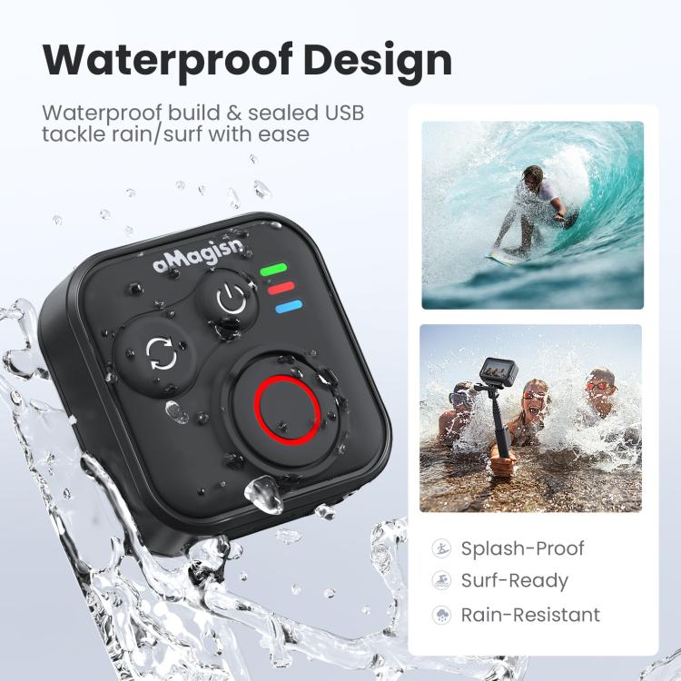 aMagisn Wireless Bluetooth Remote Control for Insta360, GoPro Hero Cameras & Smartphones - 50m Long Range - Others by aMagisn | Online Shopping UK | buy2fix
