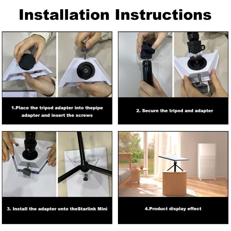 S2028 For Starlink Mini Tripod With Gimbal Adapter - Lan Cable and Tools by buy2fix | Online Shopping UK | buy2fix