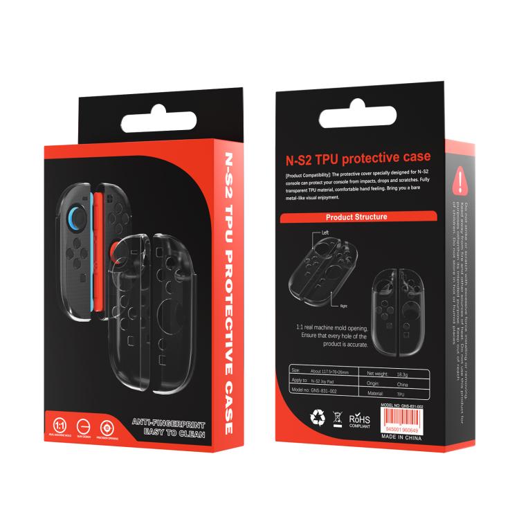 For Nintendo Switch 2 Joy-Con Controllers TPU Protective Case Transparent Soft Shell Cover - Cases by buy2fix | Online Shopping UK | buy2fix