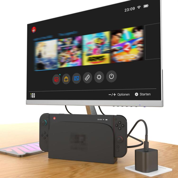 For Nintendo Switch 2 Fast Charger 60W Power Adapter Wall Plug With USB-C Cable UK Plug - Charger & Power by buy2fix | Online Shopping UK | buy2fix