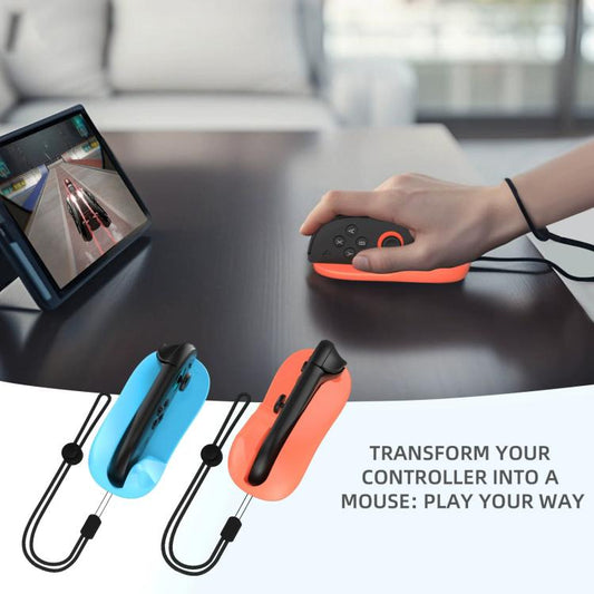 For Nintendo Switch 2 Joy-Con 2pcs /Pack Mini Portable Mouse Adapter Left+Right Controller Bracket(Blue Red) - Others by buy2fix | Online Shopping UK | buy2fix
