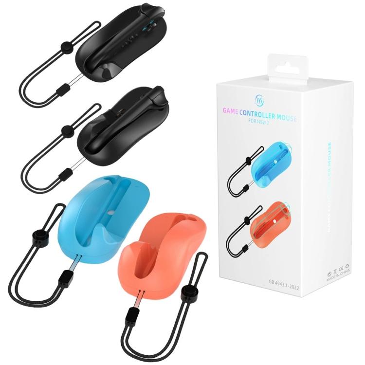 For Nintendo Switch 2 Joy-Con 2pcs /Pack Mini Portable Mouse Adapter Left+Right Controller Bracket(Black) - Gamepads by buy2fix | Online Shopping UK | buy2fix