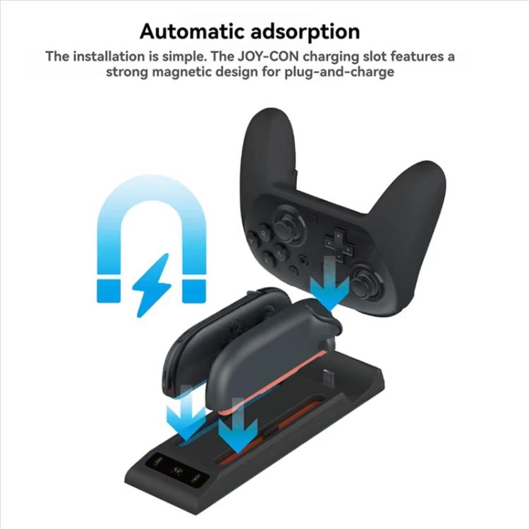 For Nintendo Switch 2 Pro & Joy-Con Controllers 3-in-1 Charging Dock with LED Indicators - Charger & Power by buy2fix | Online Shopping UK | buy2fix