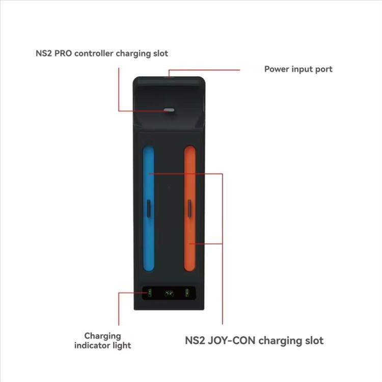 For Nintendo Switch 2 Pro & Joy-Con Controllers 3-in-1 Charging Dock with LED Indicators - Charger & Power by buy2fix | Online Shopping UK | buy2fix