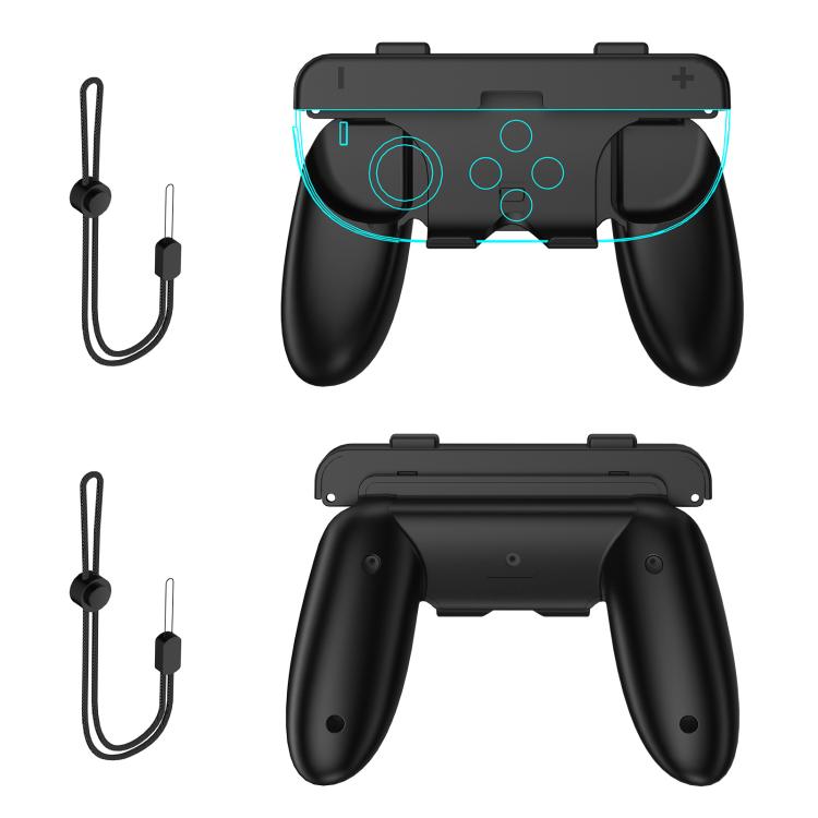 For Nintendo Switch 2 Joy-Con Controllers 2-in-1 Detachable Grip for Dual/Single-Hand Use(Black) - Gamepads by buy2fix | Online Shopping UK | buy2fix