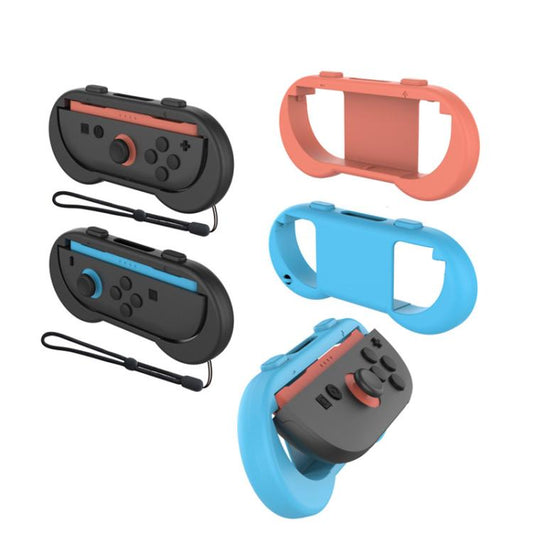 For Nintendo Switch 2 Joy-Con 1pair Comfort Grip with Adjustable Wrist Band(Black) - Others by buy2fix | Online Shopping UK | buy2fix