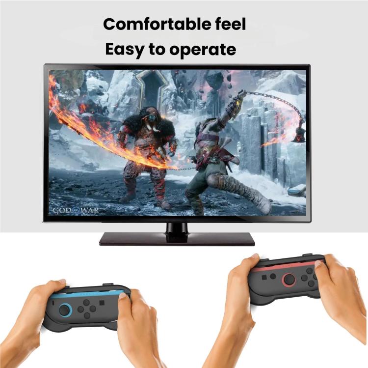 For Nintendo Switch 2 Joy-Con 1pair Comfort Grip with Adjustable Wrist Band(Blue Red) - Others by buy2fix | Online Shopping UK | buy2fix
