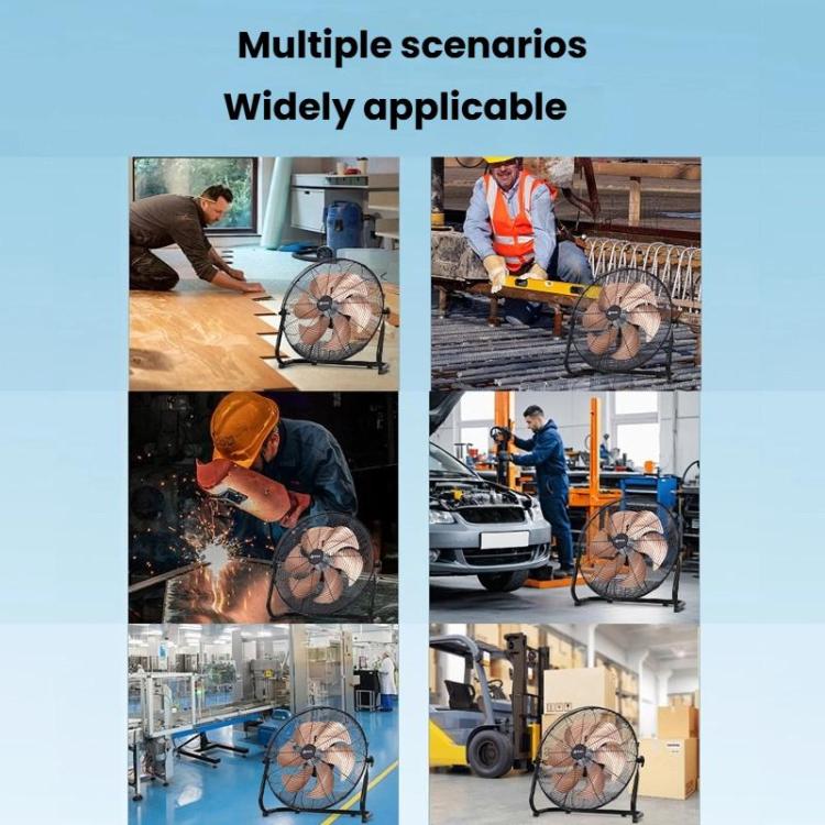 12 inch 4 Gears 5 Blades Powerful High Power Floor Fan Industrial Electric Fan, CN Plug - Electric Fans by buy2fix | Online Shopping UK | buy2fix