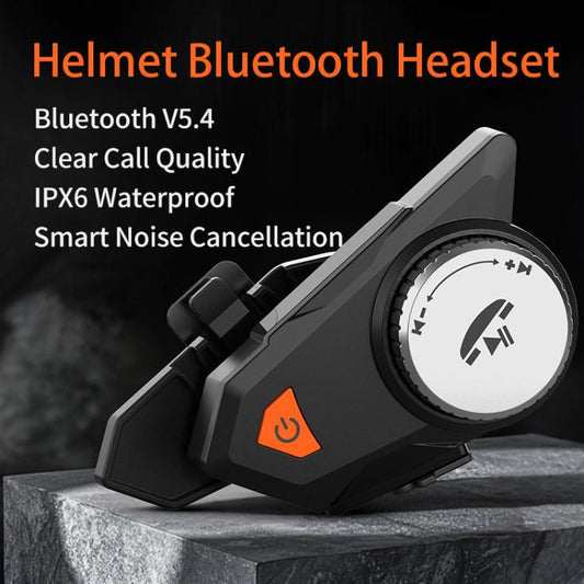 M9 Motorcycle Helmet Bluetooth Headset IPX6 Waterproof,  Auto Answer, HD Sound for Riders/Delivery/Group Intercom(Black) - Motorcycle Walkie Talkie by buy2fix | Online Shopping UK | buy2fix