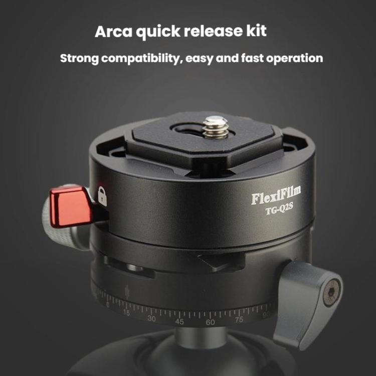 FlexiFilm TG-Q2S Aluminum Alloy Arca Quick Release Plate Gimbal Slide Rail Quick Release Parts(Red) - Quick Release Plate by FlexiFilm | Online Shopping UK | buy2fix