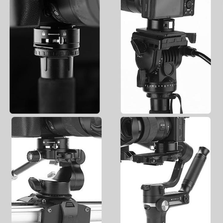 FlexiFilm TG-Q2S Aluminum Alloy Arca Quick Release Plate Gimbal Slide Rail Quick Release Parts(Silver) - Quick Release Plate by FlexiFilm | Online Shopping UK | buy2fix