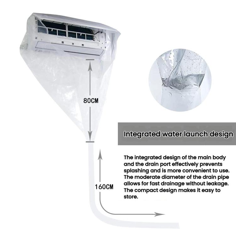 360-degree Full-Coverage AC Cleaning Cover Transparent Air Conditioner Cleaning Kit, Size: Samll - Air Conditioner Parts by buy2fix | Online Shopping UK | buy2fix