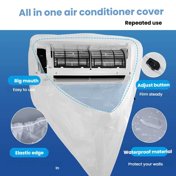 360-degree Full-Coverage AC Cleaning Cover Transparent Air Conditioner Cleaning Kit, Size: Samll - Air Conditioner Parts by buy2fix | Online Shopping UK | buy2fix