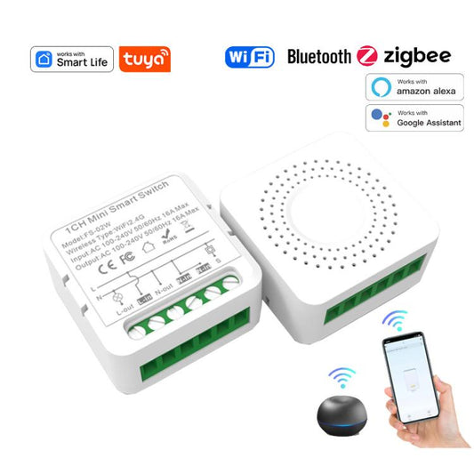 FS-02W 1CH WiFi 16A Smart Switch Voice Timer Switch For Amazon Alexa / Google Assistant - Smart Switch by buy2fix | Online Shopping UK | buy2fix