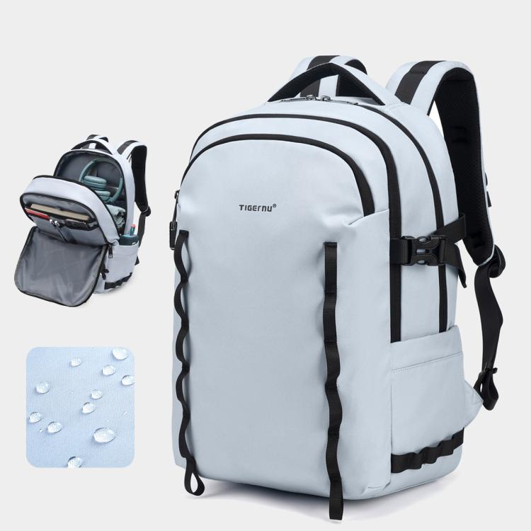 Tigernu Large Capacity Sports & Travel Backpack 15.6 Inch Lightweight Business Laptop Bag(Light Blue) - Backpack by Tigernu | Online Shopping UK | buy2fix