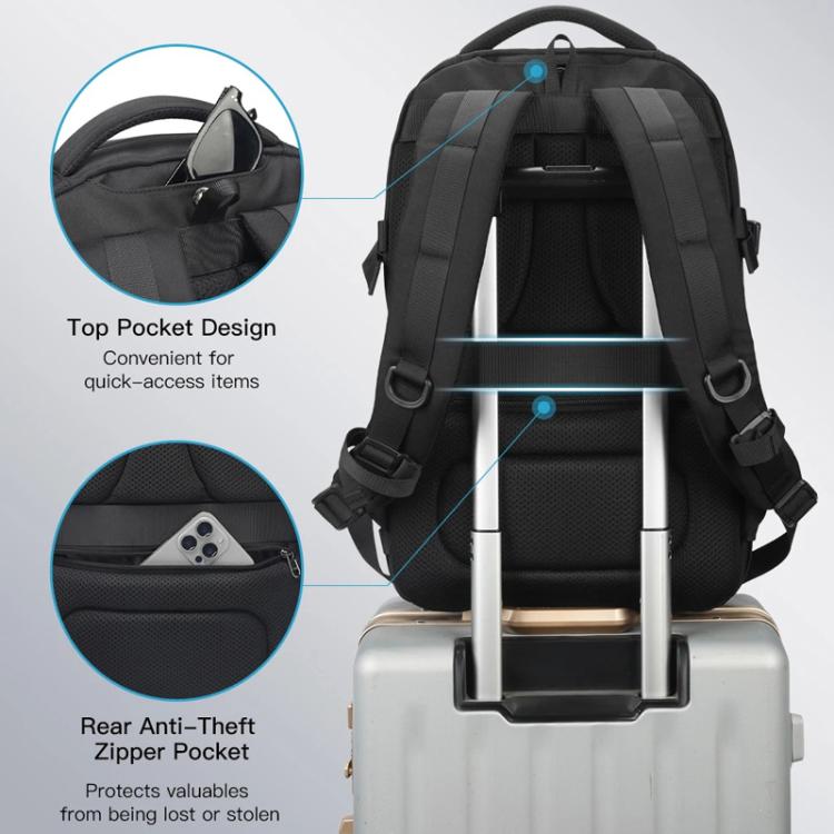 Tigernu Large Capacity Sports & Travel Backpack 15.6 Inch Lightweight Business Laptop Bag(Light Blue) - Backpack by Tigernu | Online Shopping UK | buy2fix