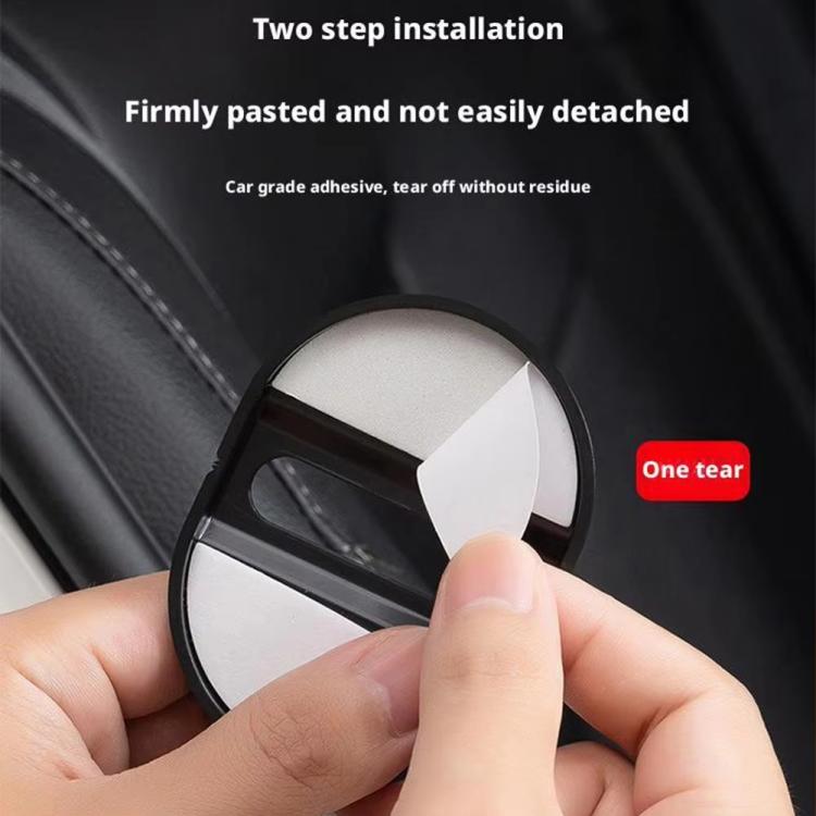 5sets Door Latch Protector Plastic Door Latch Cover Shock Absorbing Noise Reducing Soundproofing Adhesive Sticker(Black) - Seat Accessories by buy2fix | Online Shopping UK | buy2fix