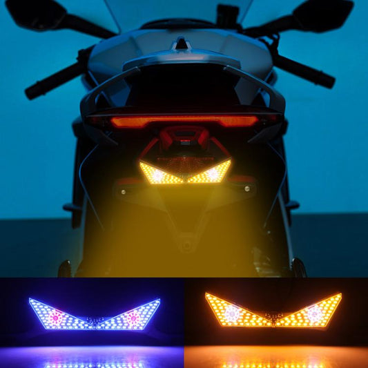 Motorcycle License Plate Screw Light Universal Decorative Accessory Headlight for Customization, Spec: Semicircular Light Red Blue Flashing - Decorative Lights by buy2fix | Online Shopping UK | buy2fix