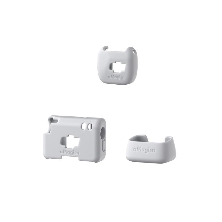 For DJI Mic Mini aMagisn MP01 Silicone Protective Case, Color: 3 In 1 Gray - DJI Mic Series by aMagisn | Online Shopping UK | buy2fix