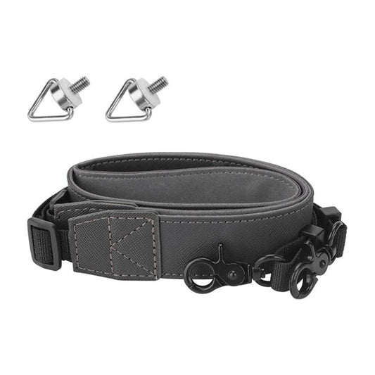 For DJI RC/RC 2/RC Pro/RC Plus Adjustable Soft Leather Neck Strap Dual-Hook Hands-Free Shoulder Belt(Black) - Other by buy2fix | Online Shopping UK | buy2fix