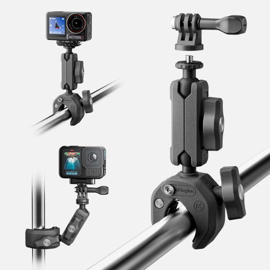 aMagisn HM10 For Insta360, DJI, GoPro Cameras Metal Arm Clamp Holder Cycling Clamp Bracket - Bicycle Handlebar Mount by aMagisn | Online Shopping UK | buy2fix