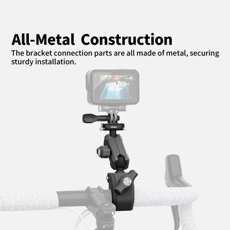 aMagisn HM07 For Insta360, DJI, GoPro Cameras Metal Arm Clamp Holder Cycling Bracket - Bicycle Handlebar Mount by aMagisn | Online Shopping UK | buy2fix