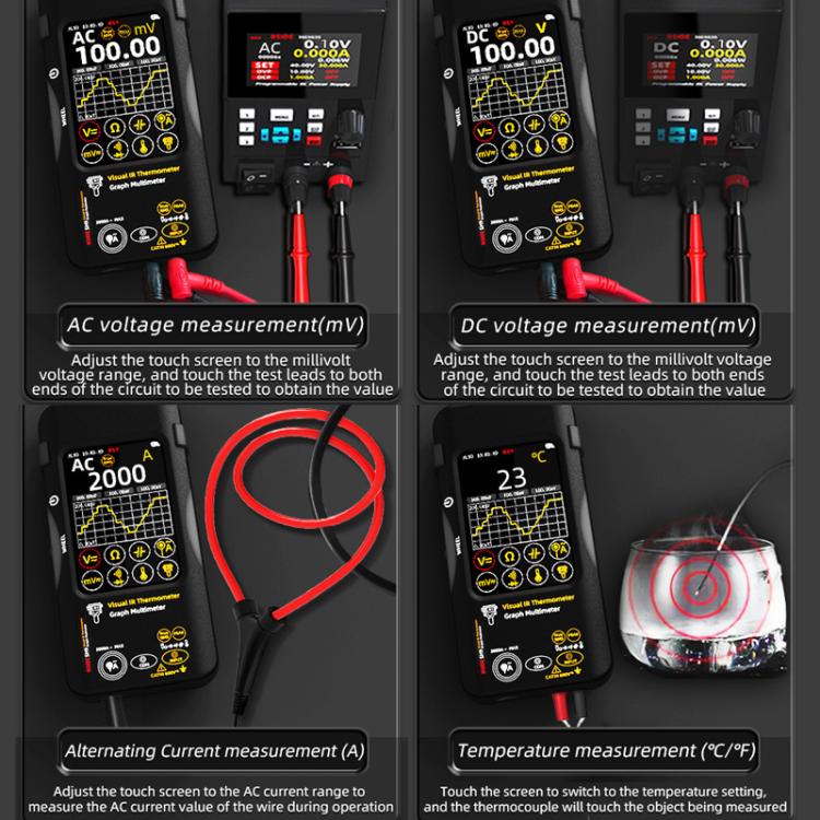 Standard+Flexible Coil BSIDE SH9 Infrared Thermal Imaging Multimeter Touchscreen High-Definition Thermal Imaging Thermometer Electrical Floor Heating Inspection - Thermostat & Thermometer by BSIDE | Online Shopping UK | buy2fix