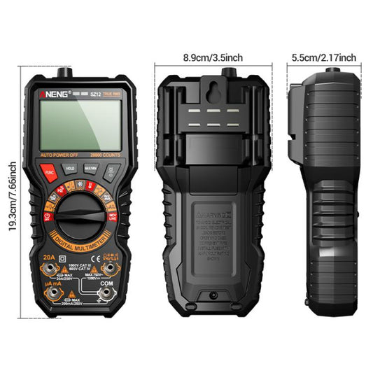 ANENG Intelligent Double Tube Anti-Burn Capacitor Multimeter(SZ12) - Digital Multimeter by ANENG | Online Shopping UK | buy2fix