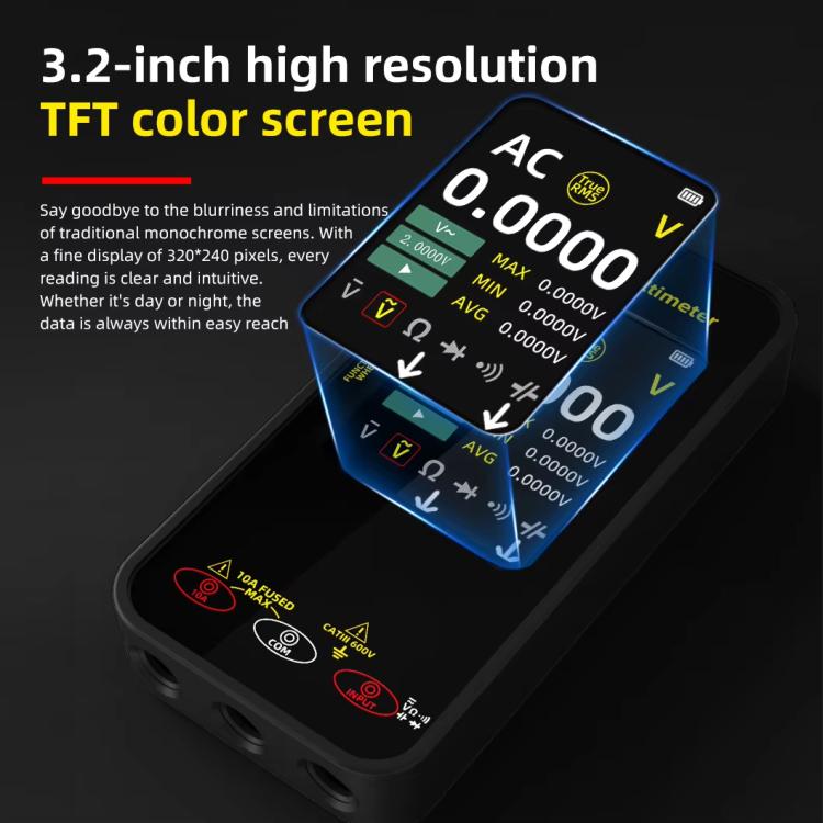 BSIDE S500 High-Precision Digital Graphic Recording Multimeter Color Screen 20000-Character Multimeter - Digital Multimeter by BSIDE | Online Shopping UK | buy2fix