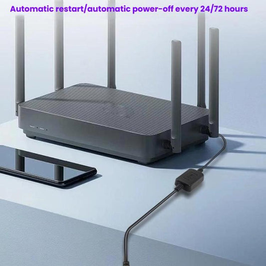 HuaGu 30cm Router Timed Restart Line Controller Power Failure Smart Reset Connection Cable WiFi Relay, Color: 24H Transparent - Modem by HuaGu | Online Shopping UK | buy2fix