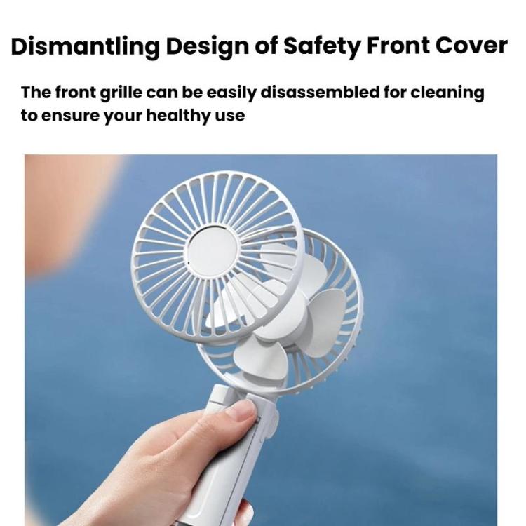 Folding Hanging Umbrella Fan USB Handheld Portable Umbrella Clip Fan Compact Desktop Fan(White) - Electric Fans by buy2fix | Online Shopping UK | buy2fix