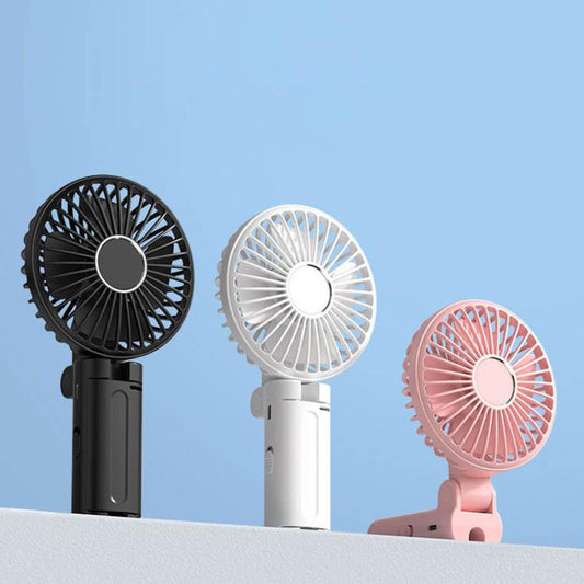 Folding Hanging Umbrella Fan USB Handheld Portable Umbrella Clip Fan Compact Desktop Fan(White) - Electric Fans by buy2fix | Online Shopping UK | buy2fix