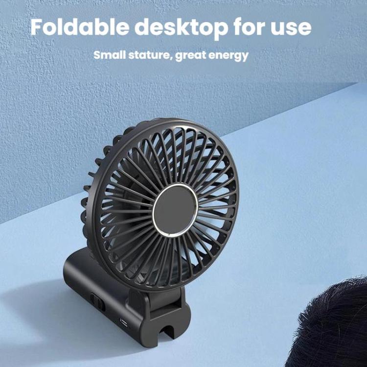Folding Hanging Umbrella Fan USB Handheld Portable Umbrella Clip Fan Compact Desktop Fan(White) - Electric Fans by buy2fix | Online Shopping UK | buy2fix