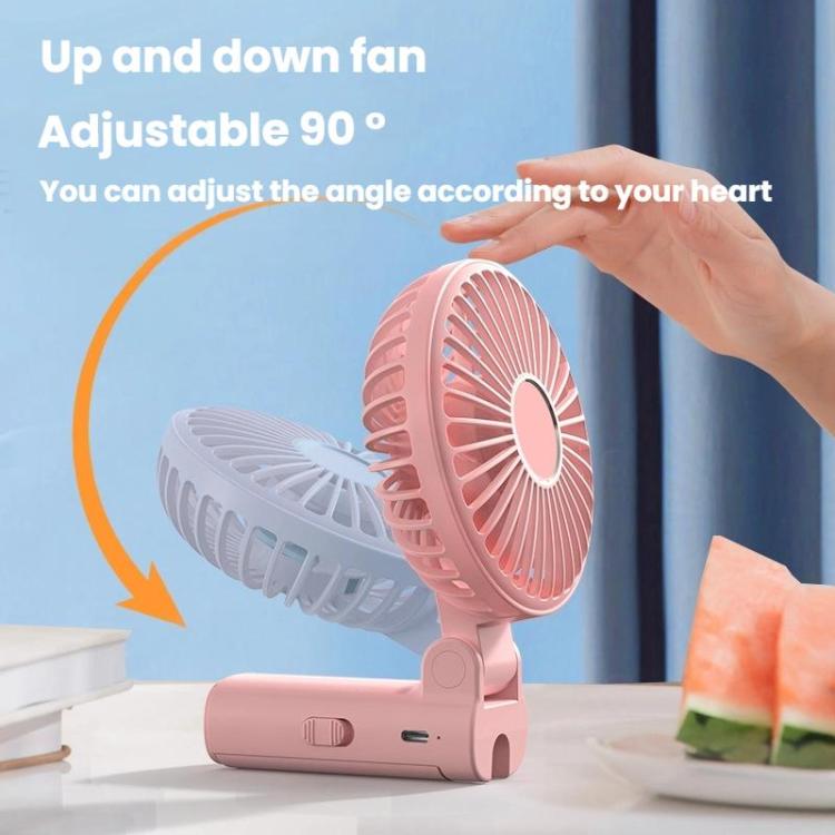 Folding Hanging Umbrella Fan USB Handheld Portable Umbrella Clip Fan Compact Desktop Fan(White) - Electric Fans by buy2fix | Online Shopping UK | buy2fix