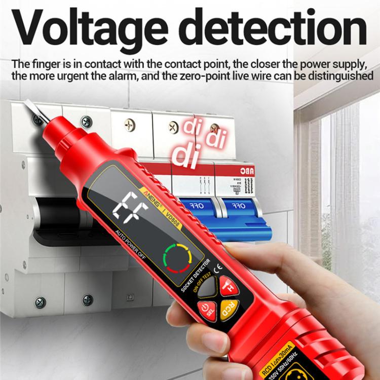 ANENG Multi-Function Power Socket Digital Phase Meter(Red EU Plug) - Other Tester Tool by ANENG | Online Shopping UK | buy2fix