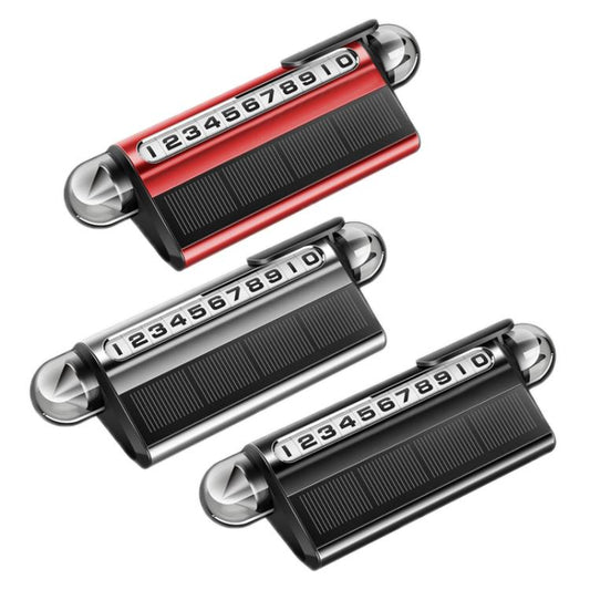 Solar Charging LED Light Temporary Parking Sign Safety Hammer(Red) - Parking Card by buy2fix | Online Shopping UK | buy2fix