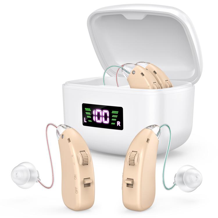 Sound Amplifying Hearing Aid With Magnetic Charging Case(Skin Color) - Hearing Aids by buy2fix | Online Shopping UK | buy2fix