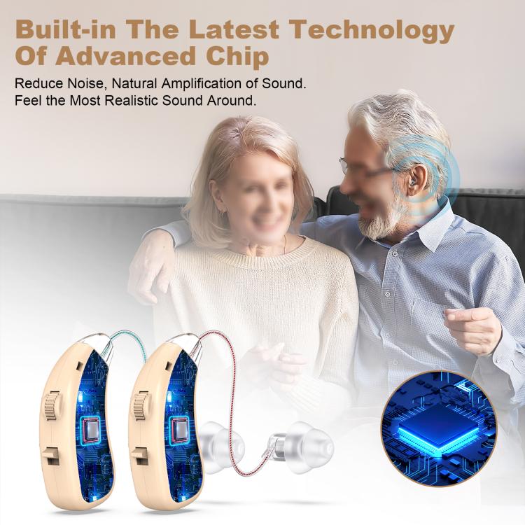 Sound Amplifying Hearing Aid With Magnetic Charging Case(Silver) - Hearing Aids by buy2fix | Online Shopping UK | buy2fix