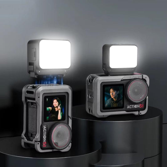 For DJI Action 5 Pro/ Action 4 Flymile 20 LEDs Magnetic Fill Light Rechargeable Video Light 3000K/4440K/8700K Adjustable(Black) - Other by Flymile | Online Shopping UK | buy2fix