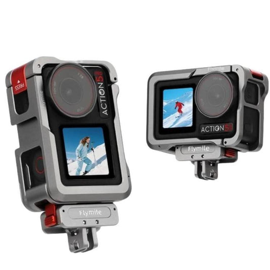 For DJI Action 5 Pro/Action 4/Action 3 Flymile Aluminum Alloy Camera Cage Protective Metal Frame(Metal Color) - Protection Frame by Flymile | Online Shopping UK | buy2fix