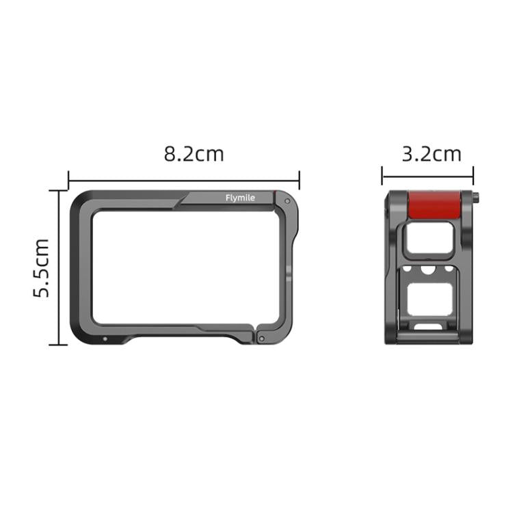 For DJI Action 5 Pro/Action 4/Action 3 Flymile Aluminum Alloy Camera Cage Protective Metal Frame(Metal Color) - Protection Frame by Flymile | Online Shopping UK | buy2fix