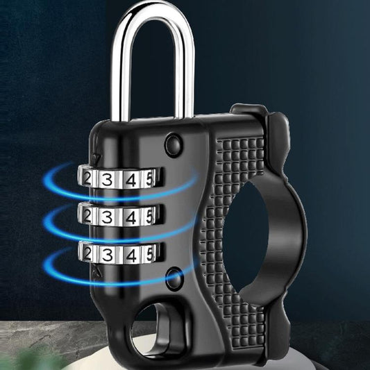 Motorcycle Bicycle Multifunctional Safety Anti-theft Helmet Hook Lock(Three-digit Password) - Theft Protection by buy2fix | Online Shopping UK | buy2fix