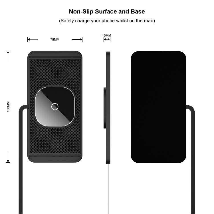 Car Magnetic Avoid Camera Wireless Charging Anti-slip Pad(USB Interface 0.3m) - Wireless Charging Pads by buy2fix | Online Shopping UK | buy2fix