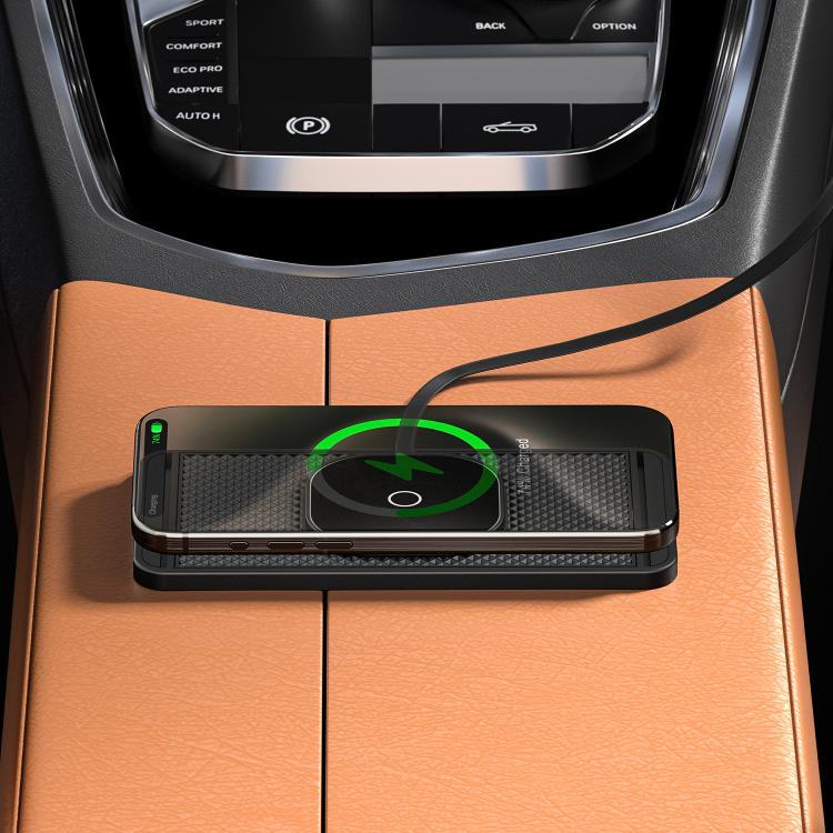 Car Magnetic Avoid Camera Wireless Charging Anti-slip Pad(USB Interface 0.3m) - Wireless Charging Pads by buy2fix | Online Shopping UK | buy2fix