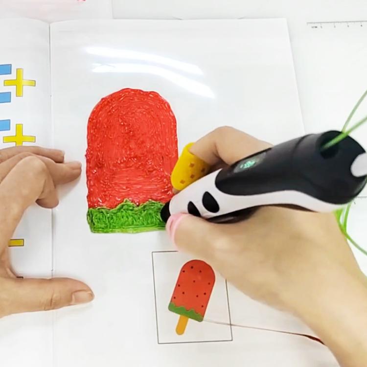22 Pictures Small 3D Printing Pen High Low Temperature Compatible Drawing Book With Tracing Board - Parts by buy2fix | Online Shopping UK | buy2fix
