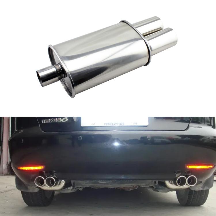 Automobile Exhaust Pipe Stainless Steel Modified Universal Straight-row Tail Drum(XH-EP052-SL) - Exhaust Pipes by buy2fix | Online Shopping UK | buy2fix